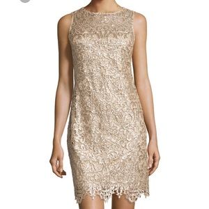 Julia Jordan sequin and lace sheath dress
